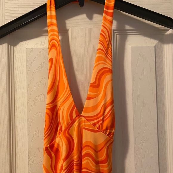 H&M Orange Patterned Dress - Picture 5 of 6
